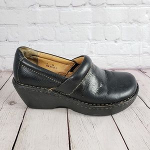 BOC Slip On Leather Clogs Womens 7 EU 38 Shoes